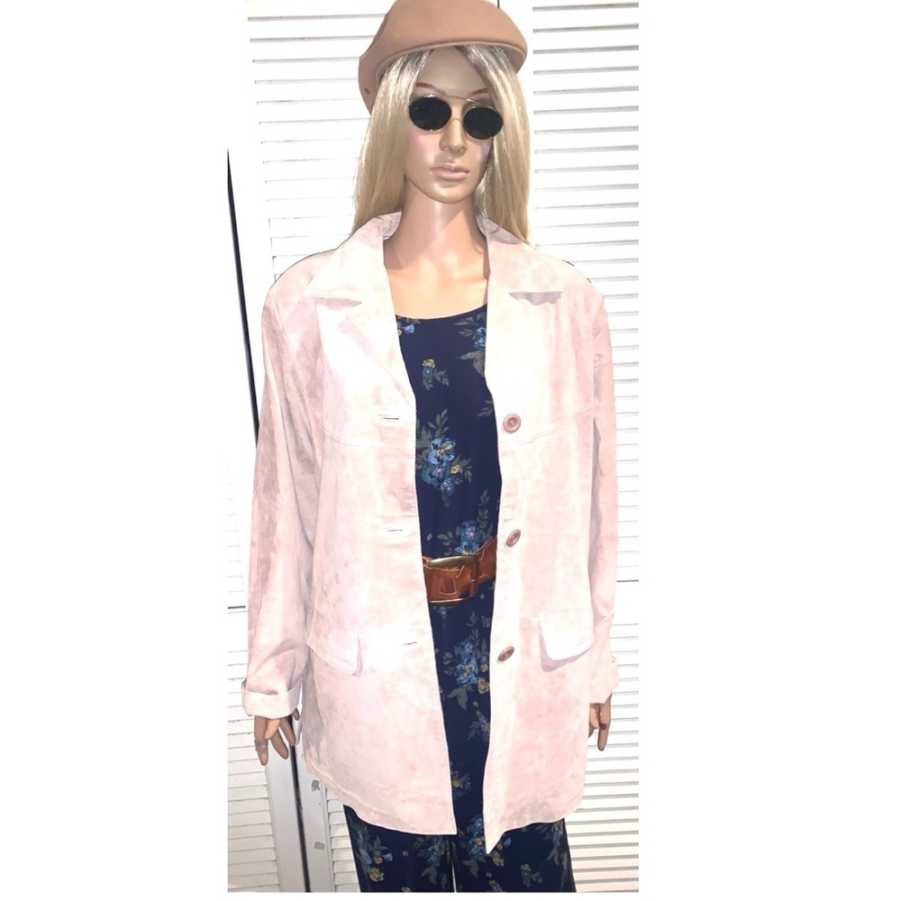 Jessica Holbrook Suede oversized blazer jacket New with tags dead-stock Medium